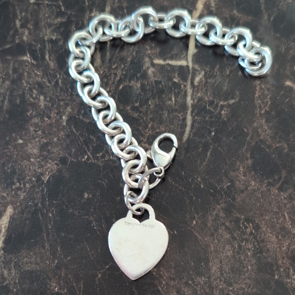 Tiffany & Co. Silver Heart Charm Bracelet